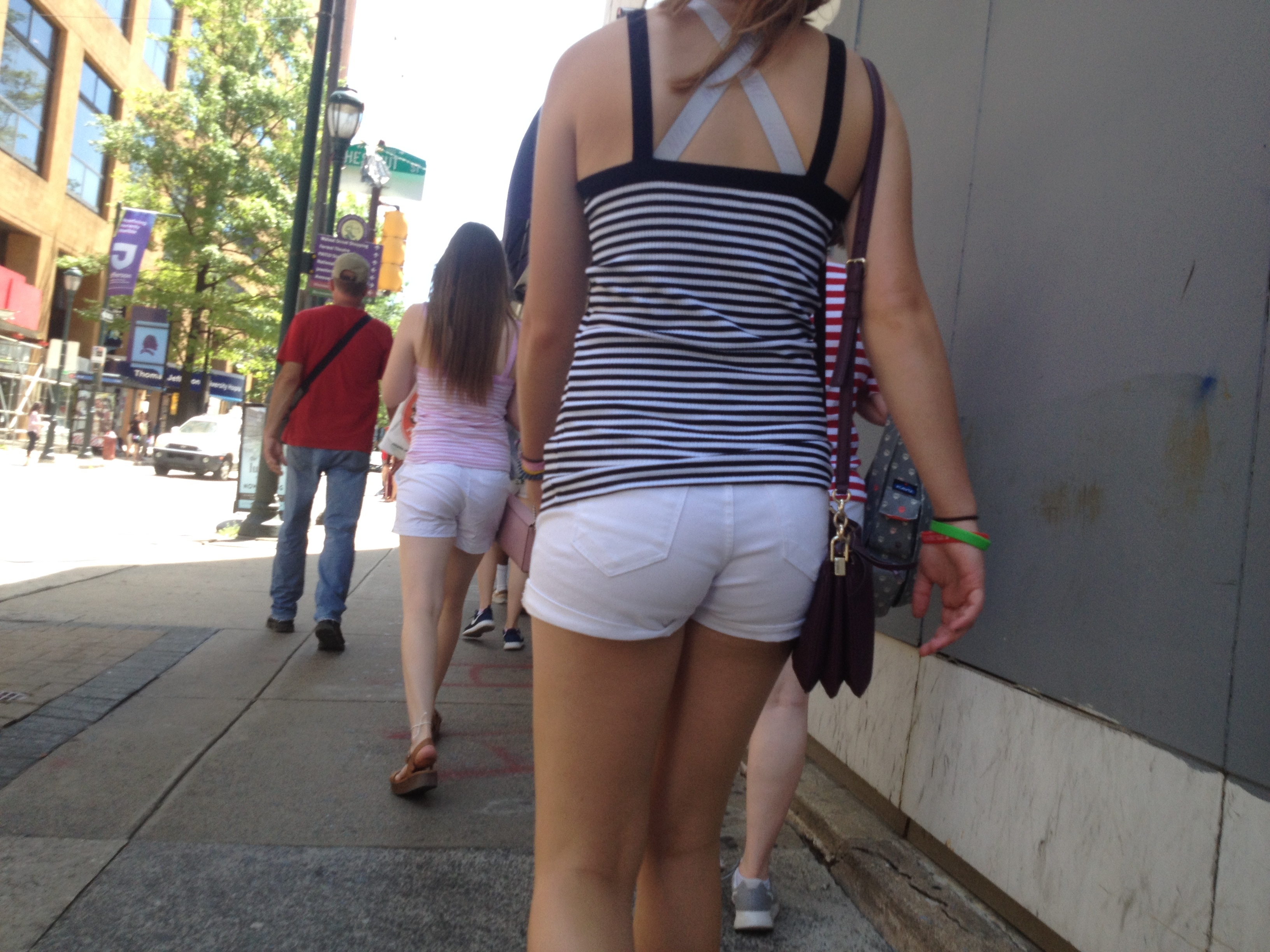 Candid Teen VPL in the City — 56